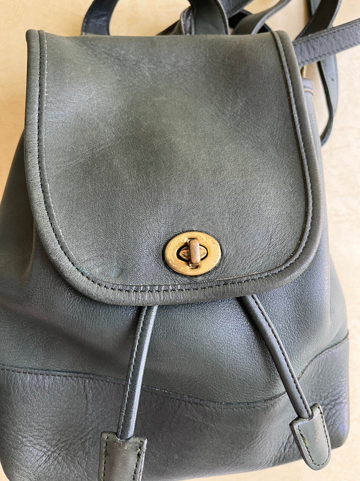 Vintage Coach Green Daypack