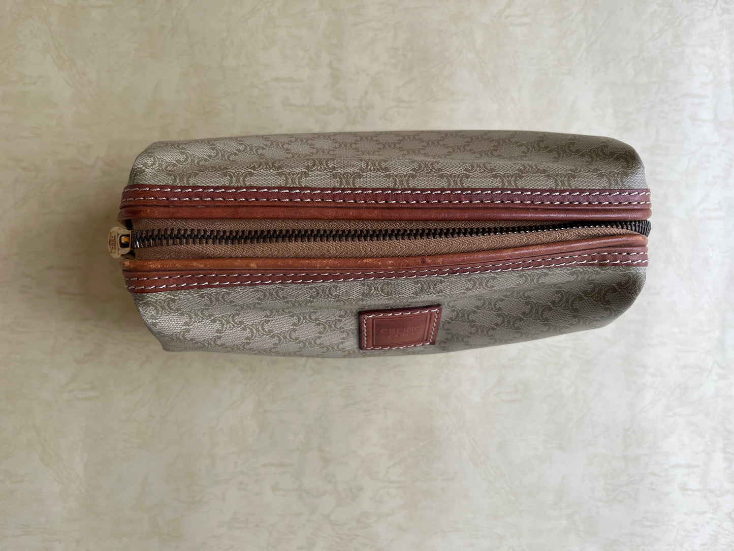 Vintage Celine Pouch (Yellow, size: M)