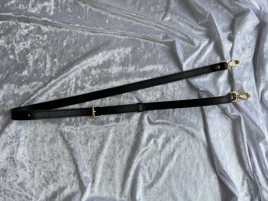 自家製黑色粗皮揹帶