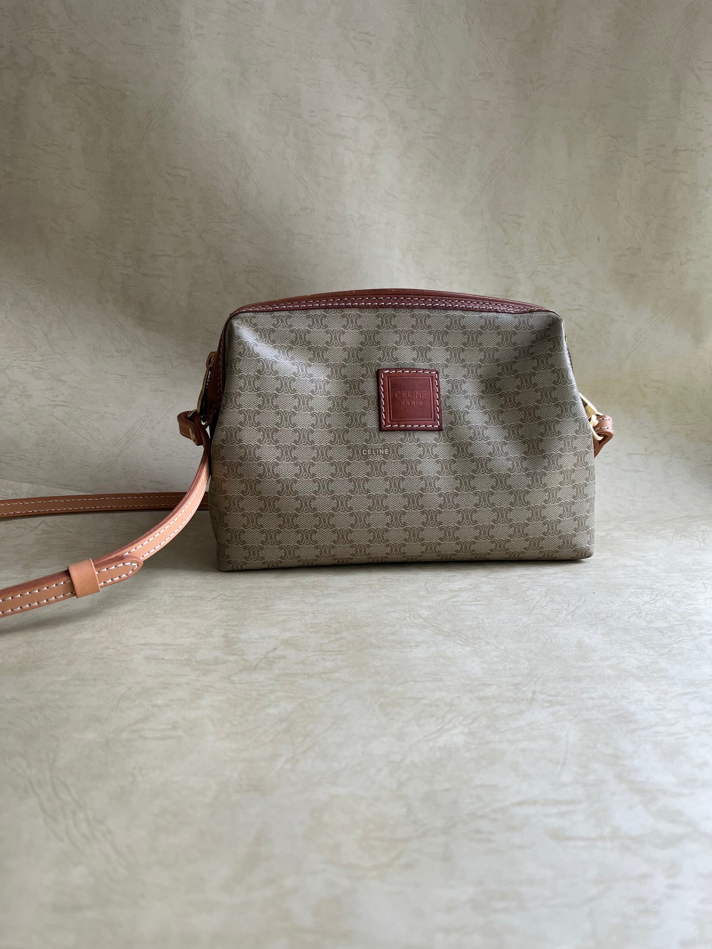 Vintage Celine Pouch (Yellow, size: M)