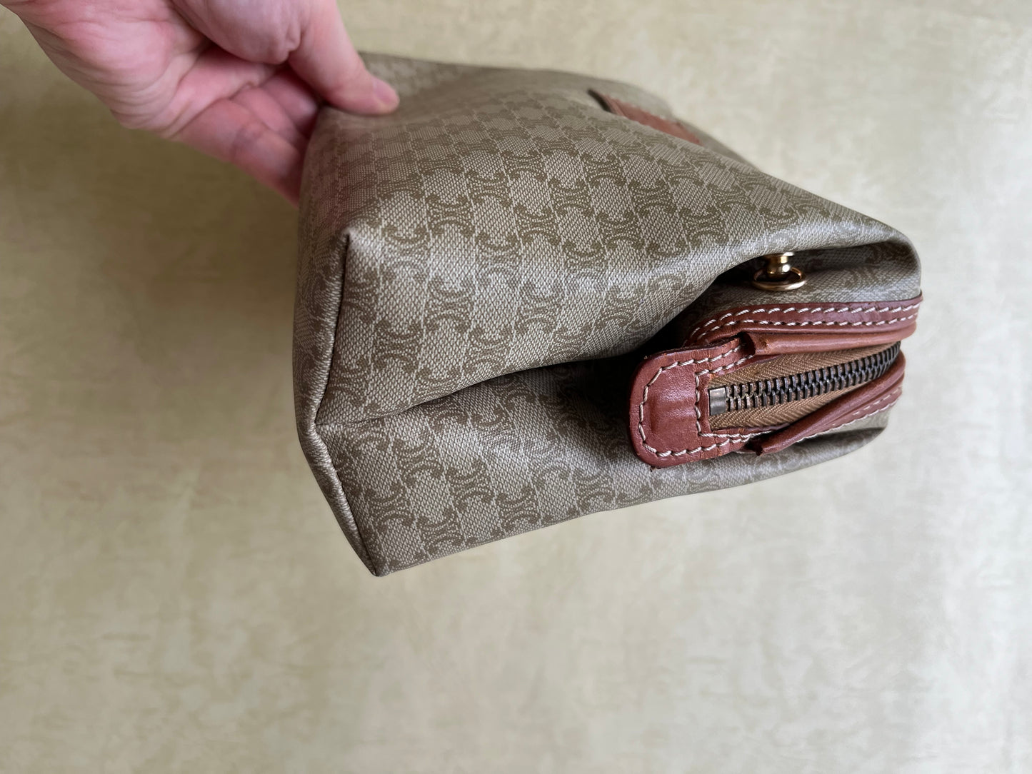 Vintage Celine Pouch (Yellow, size: M)