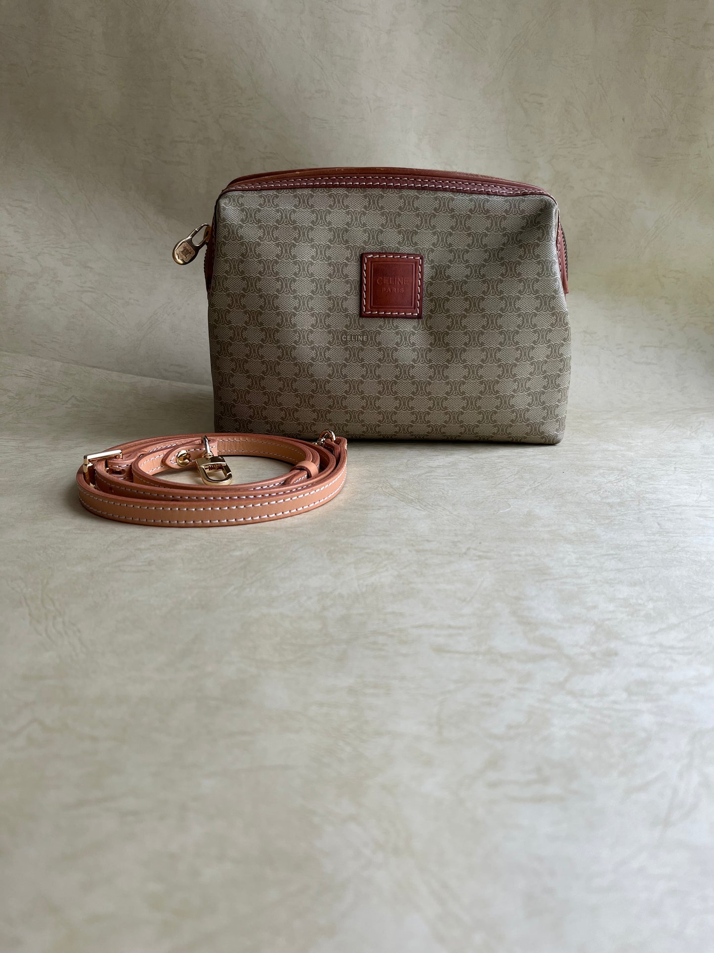 Vintage Celine Pouch (Yellow, size: M)