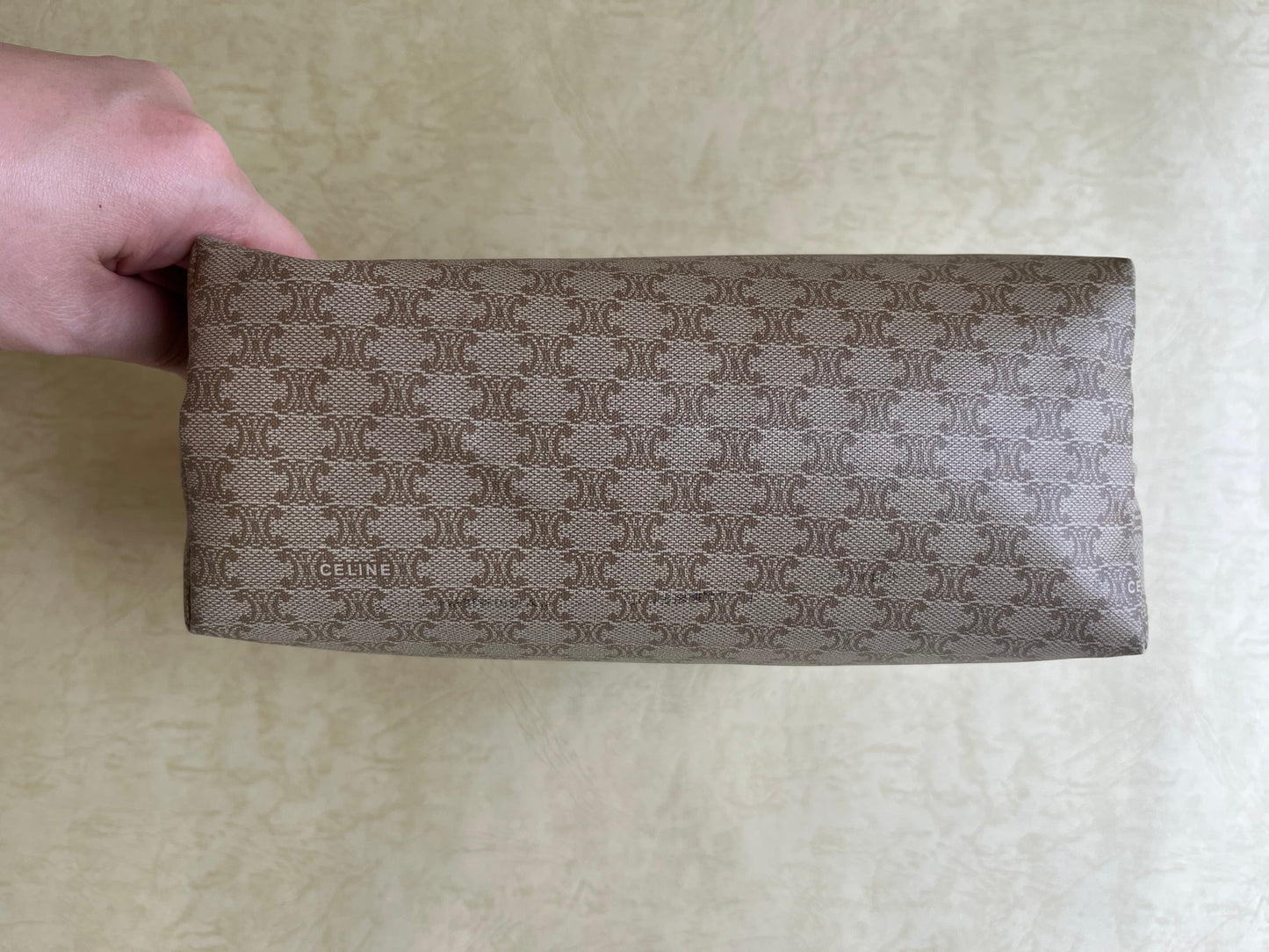 Vintage Celine Pouch (Yellow, size: M)