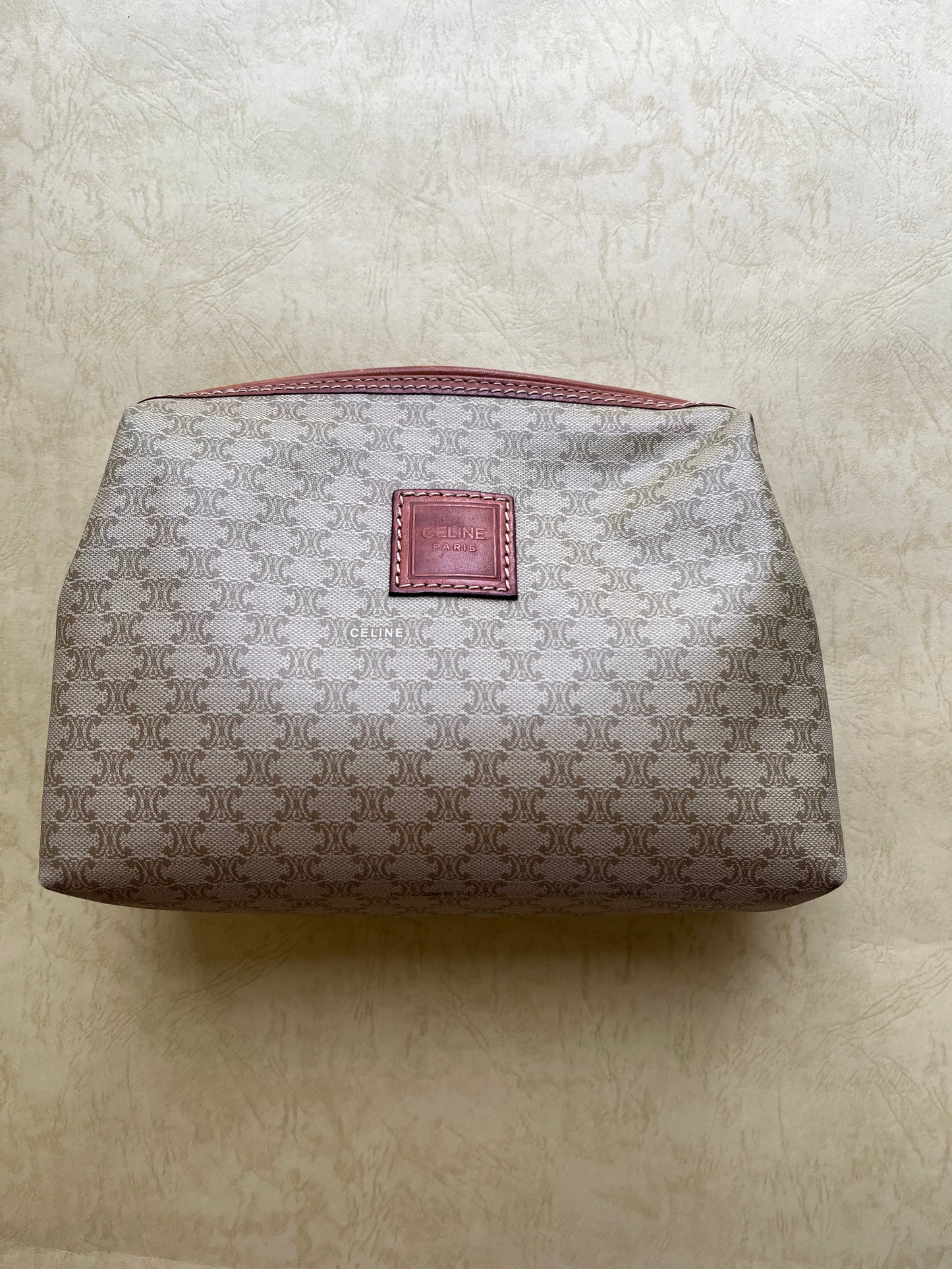 Vintage Celine Pouch (Yellow, size: M)