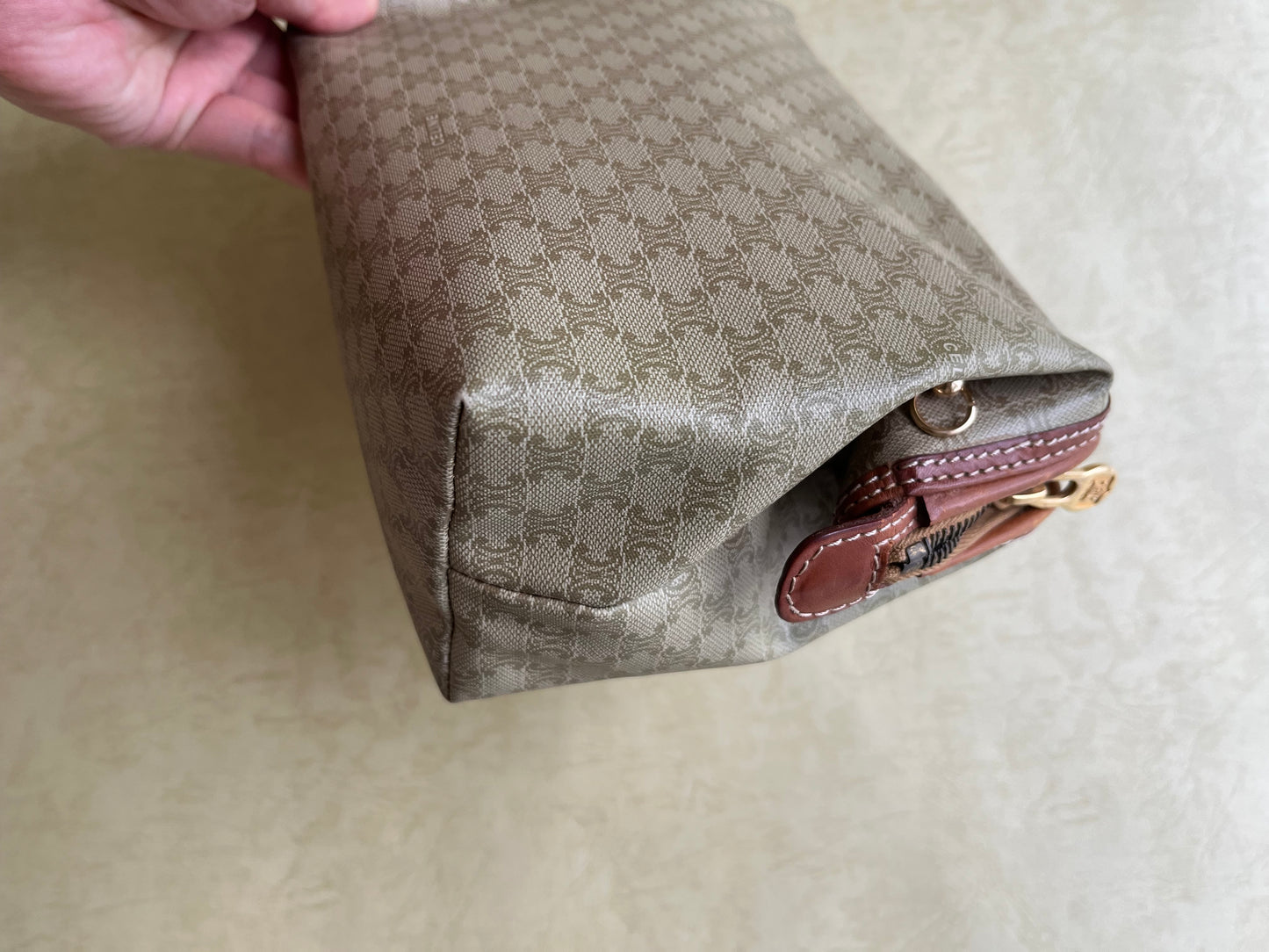 Vintage Celine Pouch (Yellow, size: M)